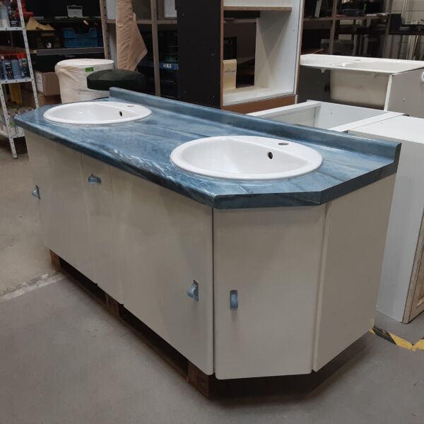 Meuble de salle de bain suspendu - double vasques 160 x 60 x 60 cm