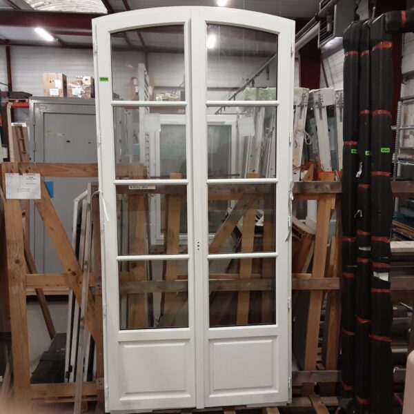 Porte-fenêtre 2 vantaux cintré bois H255 L123