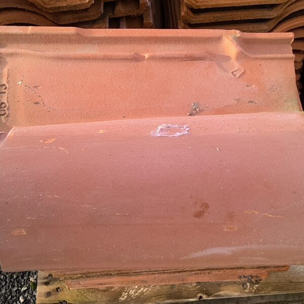 Tuile gallo-romane terre cuite rouge - long. 44 cm x larg. 28 cm