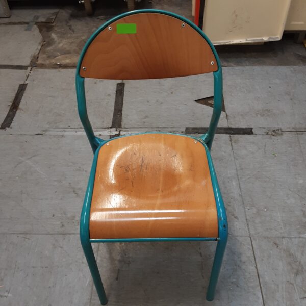 Chaises écolier verte