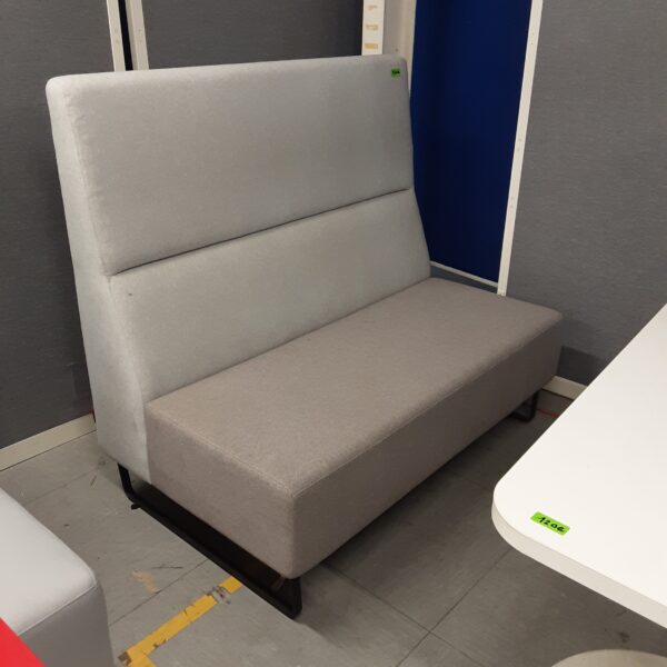 Banquette bicolore grise 140x84