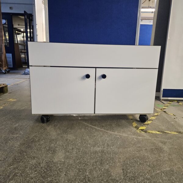 Meuble de cuisine sous-évier 2 portes avec roulettes - l. 120 cm × 50 × 76 cm