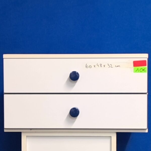 Meuble de rangement 2 étagères 60 x 32 x 48 cm