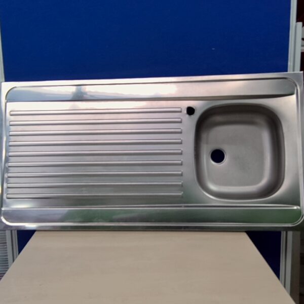 Évier 120 x 60 un bac avec égouttoir inox